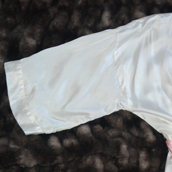 Rare Vintage 2005 Victoria’s Secret 100% Silk Robe IVORY XS SMALL Full Length - Picture 9 of 11